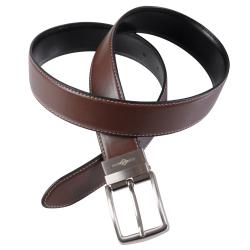 Joseph Abboud Men's Reversible Topstitched Leather Belt