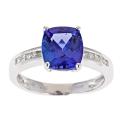 Dyach 14k White Gold Tanzanite and 1/5ct TDW Diamond Ring (G-H, I1-I2)