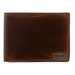 Fossil Men's Brown Leather Bi-fold Wallet 