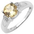 Sterling Silver Citrine and White Topaz Ring (1 2/5ct TGW)
