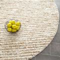 Hand-woven Metro Ivory Shag Rug (7' Round)