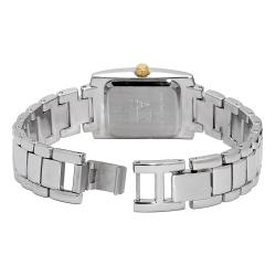 Anne Klein Silvertone Metal Bracelet Watch with Goldtone Accents
