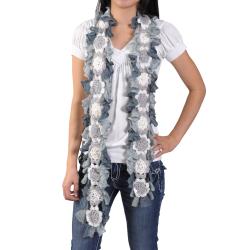 Journee Collection Women's Flower Detail Crochet Scarf