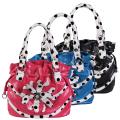 Adi Designs Women's Flower Detail Double Top Polka dot Sachel
