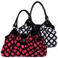 Adi Designs Women's Oversize Double Handle Geometric Print Satchel