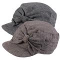 Adi Designs Women's Bow Accent Woven Military Cap