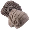 Journee Collection Women's Flower Detail Knit Beanie