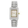 Anne Klein Silvertone Metal Bracelet Watch with Goldtone Accents