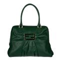 Fendi Dark Green Leather Tote