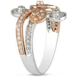 14k Pink and White Gold 1/3ct TDW Diamond Ring (H-I, I1-I2)