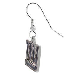 Silvertone New York Giants Dangle Earrings