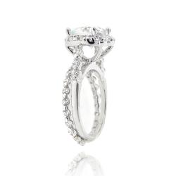 Icz Stonez Sterling Silver Cubic Zirconia 7 1/4ct TGW Bridal Ring Set 
