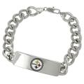 Silvertone Pittsburgh Steelers ID Bracelet