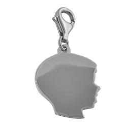 Rhodiumplated Sterling Silver Boy Charm