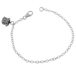 Sterling Silver Treasure Chest Charm Bracelet