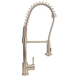 Fontaine Tall Commercial Spring Brushed Nickel Faucet 