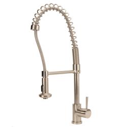 Fontaine Tall Commercial Spring Brushed Nickel Faucet 