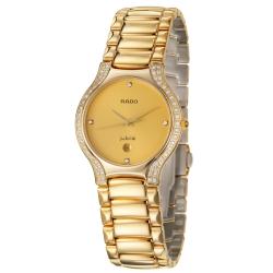 Rado Women's 'Florence' Yellow Goldplated Stainless Steel Quartz Diamond Watch
