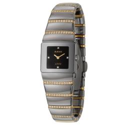 Rado Women's 'Sintra' Ceramic/ 18K Yellow Gold Quartz Diamond Watch