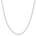 14k White Gold 16-inch Fancy Figaro Link Chain