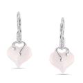 Sterling Silver Chalcedony and Diamond Accent Earrings (10 3/5ct TGW)