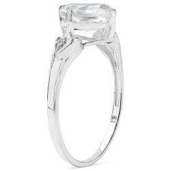 Sterling Silver Crystal and White Topaz 2.51ct TGW Ring