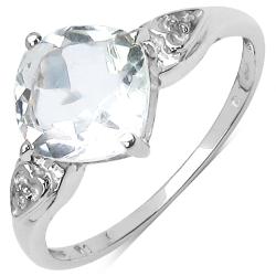 Sterling Silver Crystal and White Topaz 2.51ct TGW Ring