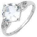 Sterling Silver Crystal and White Topaz 2.51ct TGW Ring