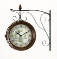 Viva La France Double Sided Metal Wall Hanging Clock