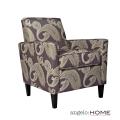 angelo:HOME Sutton Feathered Paisley Amethyst Purple Arm Chair