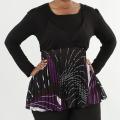 Kaelyn Max Women's Plus Size Pleated Empire Waist Tunic