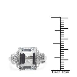 Sterling Silver Crystal Quartz and White Topaz Ring