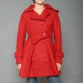 Red Fox Women's Red Double-breasted Wool-blend Coat