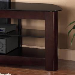 42-inch Espresso TV Stand with 2 Component Stands 