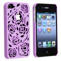 Dark Purple Rose Rear Snap-on Case for Apple iPhone 4S
