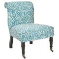 Mosaic Blue/ White Polyester Fabric Chair