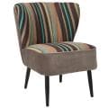 Retro Rainbow Striped Accent Chair