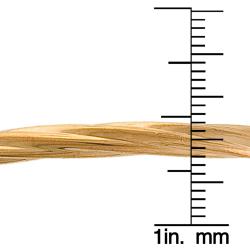 Gold over Sterling Silver 4mm Twist Bangle