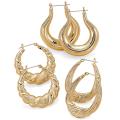 Toscana Collection Goldtone Hoop Earrings (Set of 3)