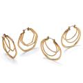 Toscana Collection 14k Gold-Plated Hoop Earrings (Set of 2)