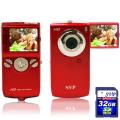 SVP Red High Definiton Digital Camcorder and 32GB SD Card