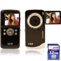 SVP Black High Definiton Digital Camcorder and 32GB SD Card