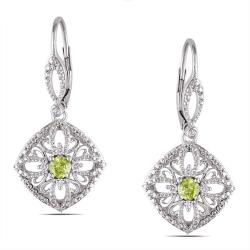 Miadora 10k White Gold 1/2ct TDW Yellow and White Diamond Earrings (G-H, I2-I3)