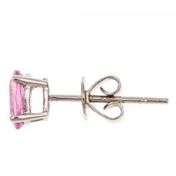 Dyach 14k White Gold Ceylon Pink Sapphire Stud Earrings