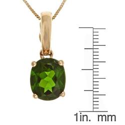 14k Yellow Gold Chrome Diopside Necklace