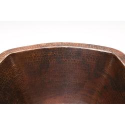 17-inch Square Hammered Copper Bar/ Prep Sink
