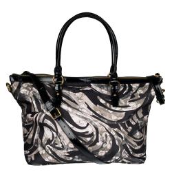 Emilio Pucci Gray/ Multicolored Shoulder Bag