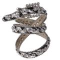 Journee Collection Women's Zebra Print Rhinestone Accent Skinny Belt