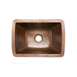 Rectangle Oil Rubbed Bronze Copper Undercounter Bar Sink 