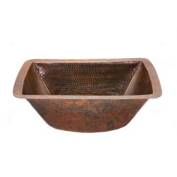 Rectangle Oil Rubbed Bronze Copper Undercounter Bar Sink 